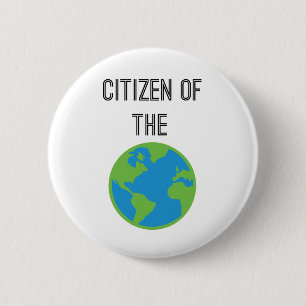 Badge Rond 5 Cm Citoyen du bouton du monde
