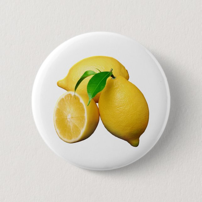 Badge Rond 5 Cm Citrons (Devant)