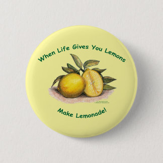 Badge Rond 5 Cm Citrons de la vie - bouton