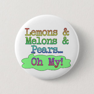 Badge Rond 5 Cm Citrons, melons, poires, oh mon !