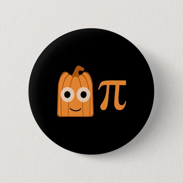 Badge Rond 5 Cm Citrouille Amusant Pi Teacher Pour Les Maths Et En (Devant)