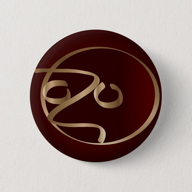 Badge Rond 5 Cm Citrouille dans le noir (Devant)