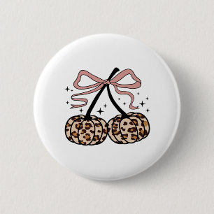 Badge Rond 5 Cm Citrouille d'automne, Cerises Citrouilles, Citroui
