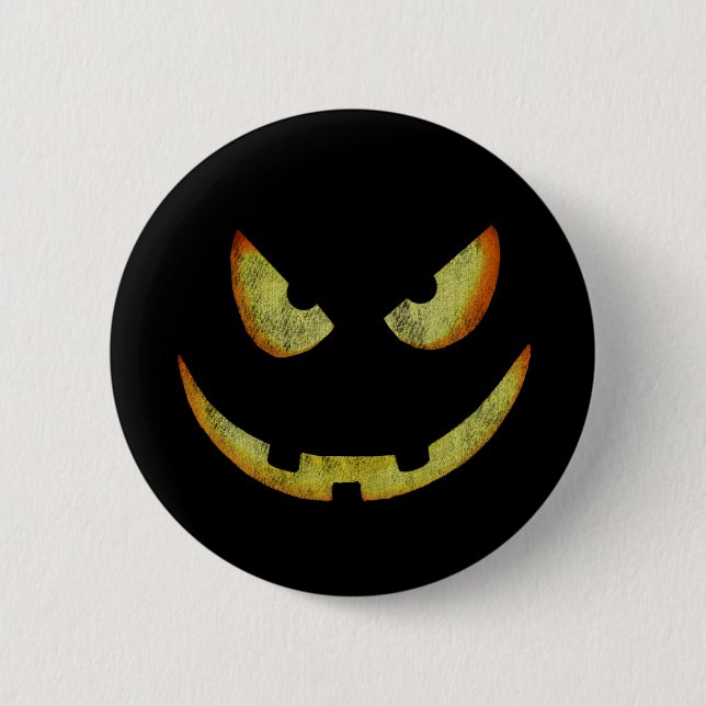 Badge Rond 5 Cm citrouille de des bonbons ou un sort (Devant)