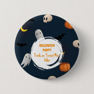Badge Rond 5 Cm Citrouille de fête d'Halloween mignon ou de traite