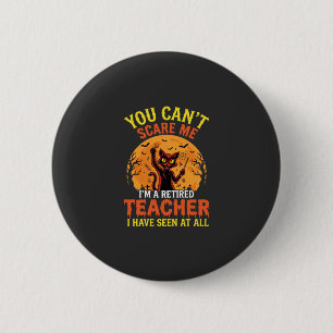 Badge Rond 5 Cm Citrouille de Halloween pour enseignant retraité D