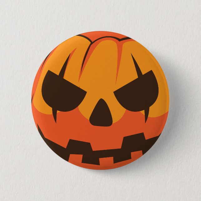 Badge Rond 5 Cm Citrouille de Jack o Lantern Halloween (Devant)