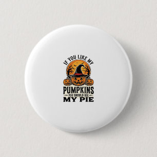 Badge Rond 5 Cm Citrouille d'Halloween drôle Vintage Citation de t