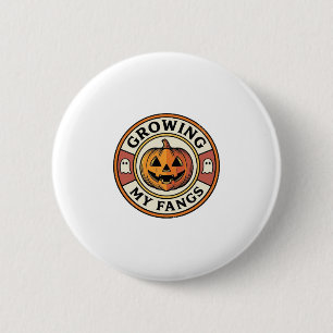 Badge Rond 5 Cm Citrouille d'Halloween Faisant Pousser Mes Crocs B