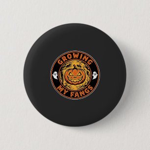 Badge Rond 5 Cm Citrouille d'Halloween Fantôme de Design de Croiss