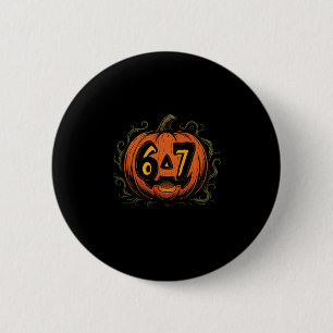 Badge Rond 5 Cm Citrouille d'Halloween Mème 67 - Six Sept Gen Alph