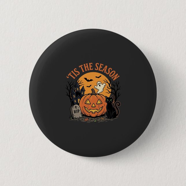 Badge Rond 5 Cm Citrouille drôle Halloween Pun Design2 (2)_1 (Devant)