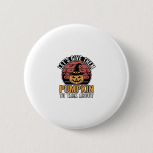 Badge Rond 5 Cm Citrouille drôle Halloween Vintage Design de T-shi