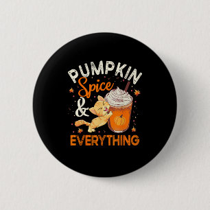 Badge Rond 5 Cm Citrouille épice Tout Chemise Amoureux des chats m