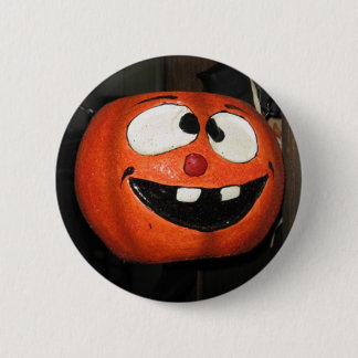 Badge Rond 5 Cm Citrouille fou