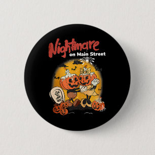 Badge Rond 5 Cm Citrouille Halloween Mainstreet Vintage la nuit de