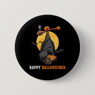 Badge Rond 5 Cm Citrouille Halloween pour femmes &amp; Chien de sa