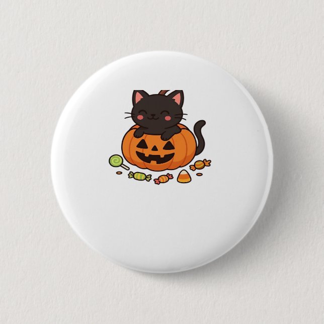 Badge Rond 5 Cm Citrouille Kitty Parade Essential T-Shirt (Devant)