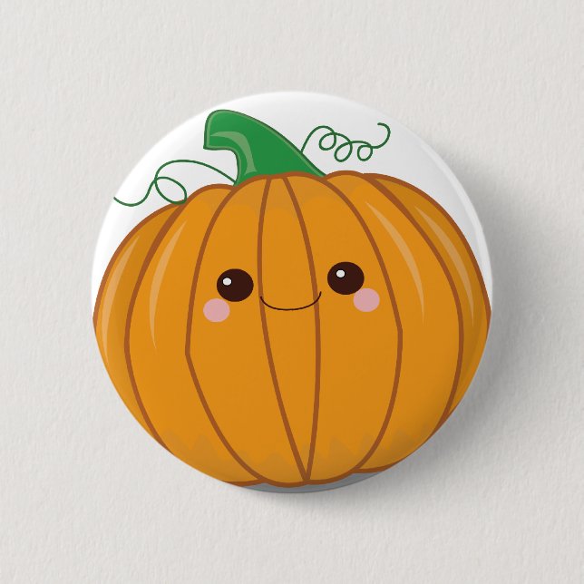 Badge Rond 5 Cm Citrouille mignon de Lil (Devant)