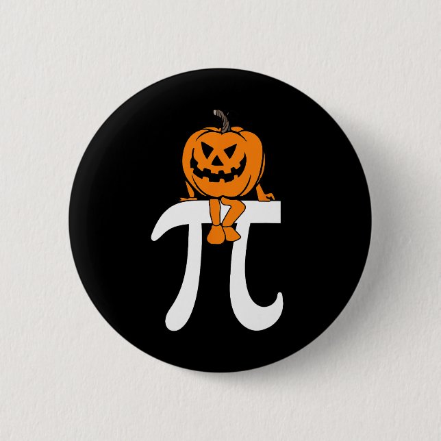 Badge Rond 5 Cm Citrouille Pie Math Funny Halloween Thanksgiving P (Devant)
