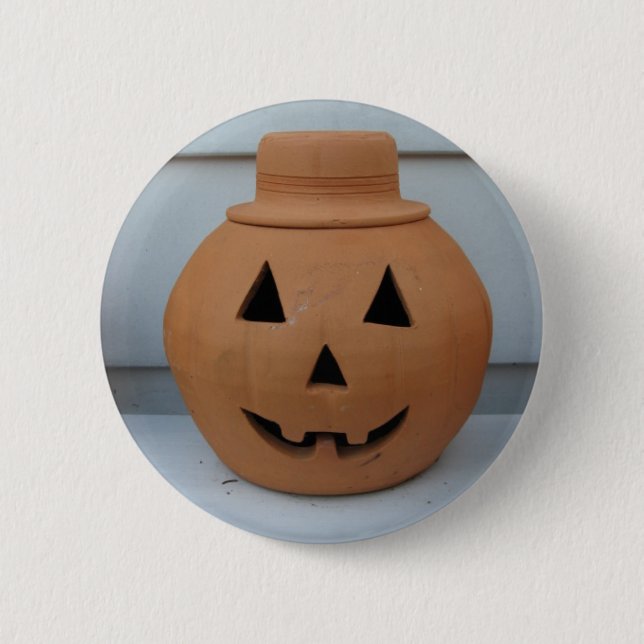 Badge Rond 5 Cm Citrouille principal (Devant)
