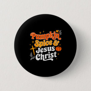 Badge Rond 5 Cm Citrouille Sce Et Jésus-Christ Noël chrétien d'aut