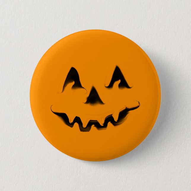 Badge Rond 5 Cm Citrouille souriant (Devant)
