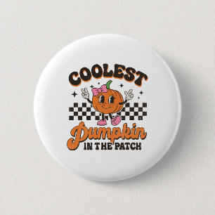 Badge Rond 5 Cm Citrouille super Le Plus Froid Dans Le Patch Hallo