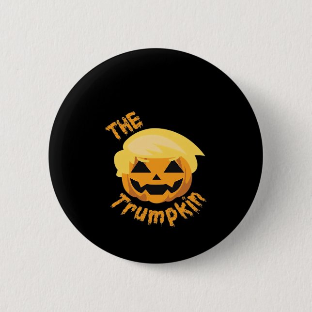 Badge Rond 5 Cm Citrouille Trumpkin Halloween Design - Costume Slo (Devant)