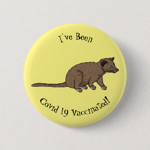 Badge Rond 5 Cm Civet de mûte luwak, dessin animé
