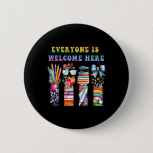 Badge Rond 5 Cm Ck À L'École Tout Le Monde Est Bienvenue Ici Pour 