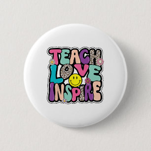 Badge Rond 5 Cm Ck To School Enseigner L'Amour Inspirer Les Enseig