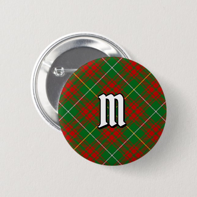 Badge Rond 5 Cm Clan Bruce Hunting Tartan (Devant &amp; derrière)
