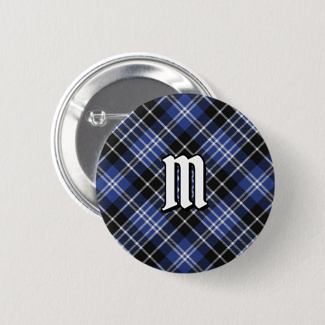 Badge Rond 5 Cm Clan Clark Tartan (Devant & derrière)
