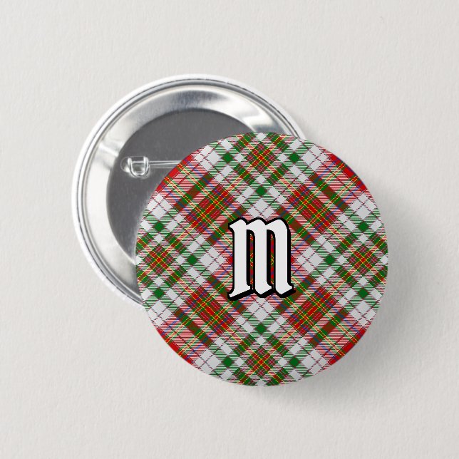 Badge Rond 5 Cm Clan MacAlister Robe Tartan Bouton (Devant & derrière)