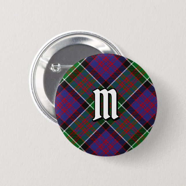 Badge Rond 5 Cm Clan MacDonald de Clanranald Tartan Button (Devant & derrière)