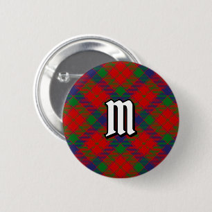 Badge Rond 5 Cm Clan Robertson Bouton Tartan