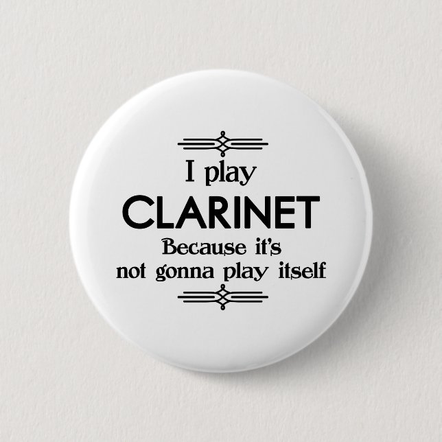 Badge Rond 5 Cm Clarinet (Devant)