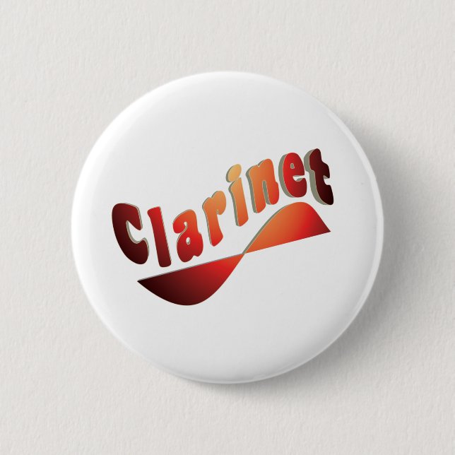 Badge Rond 5 Cm Clarinet ondulé (Devant)