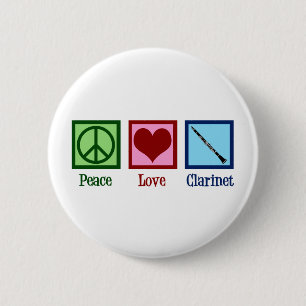Badge Rond 5 Cm Clarinets d'amour pour la paix