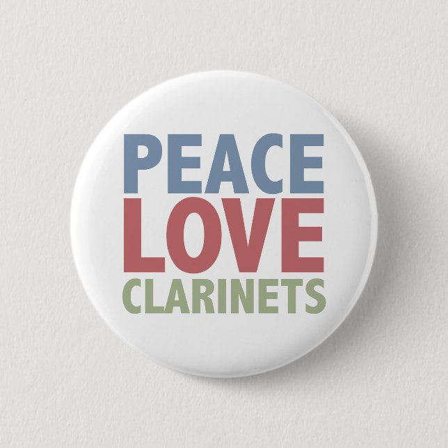 Badge Rond 5 Cm Clarinettes d'amour de paix (Devant)
