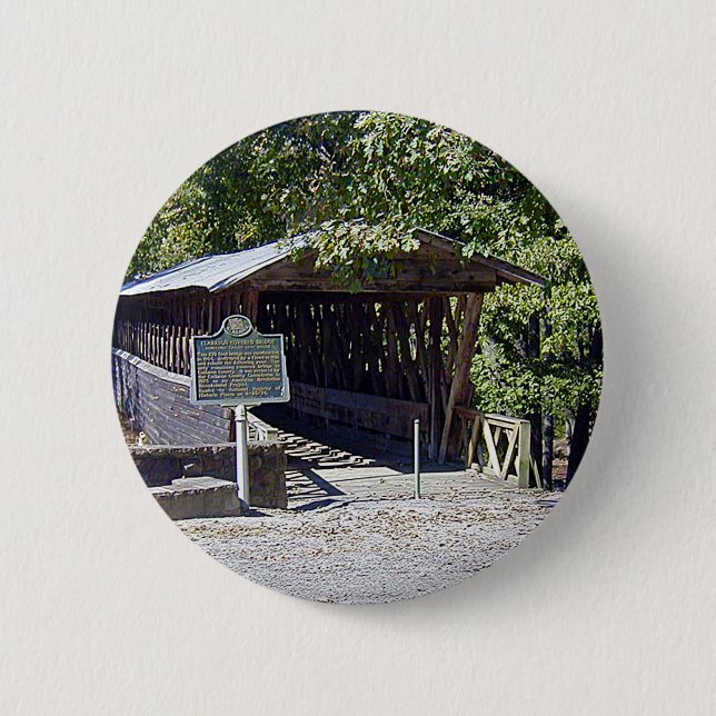 Badge Rond 5 Cm Clarkson Pont couvert Alabama (Devant)