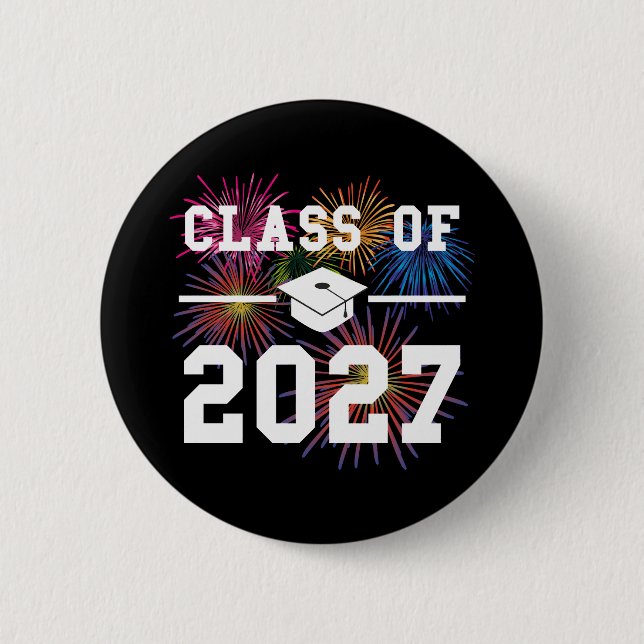 Badge Rond 5 Cm Class Of 2027 Senior Year (Devant)