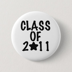 Badge Rond 5 Cm Classe d'aînés du bouton 2011