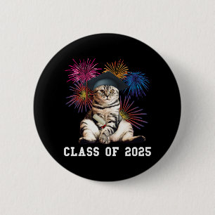 Badge Rond 5 Cm Classe d'Amoureux des chats 2025