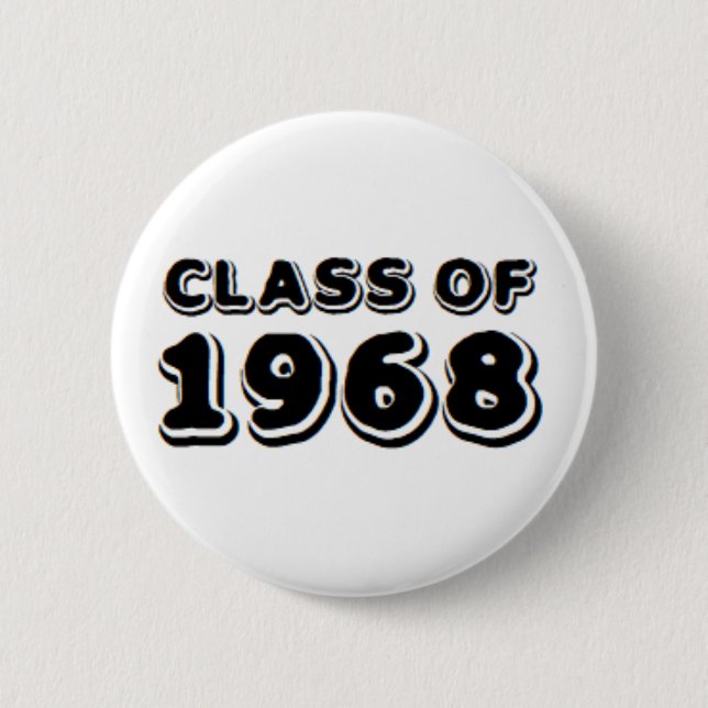 Badge Rond 5 Cm classe de 1968 (Devant)