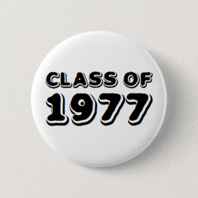 Badge Rond 5 Cm classe de 1977 (Devant)