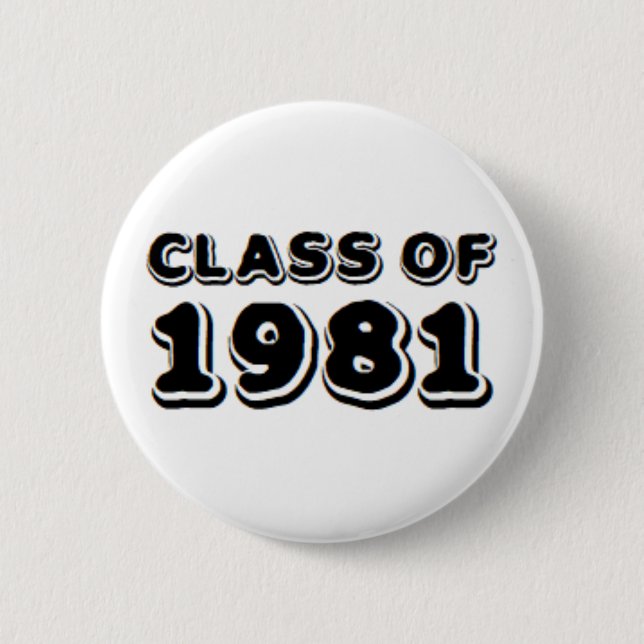 Badge Rond 5 Cm classe de 1981 (Devant)