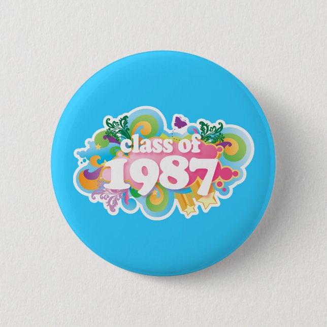 Badge Rond 5 Cm Classe de 1987 (Devant)