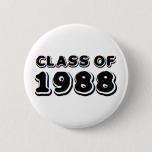 Badge Rond 5 Cm classe de 1988